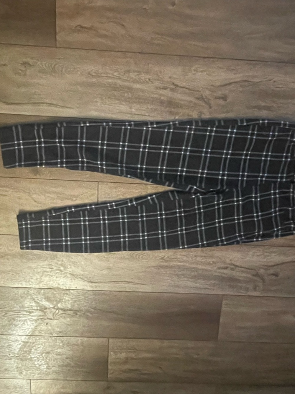 Vanilla Star Black and White Plaid Trousers